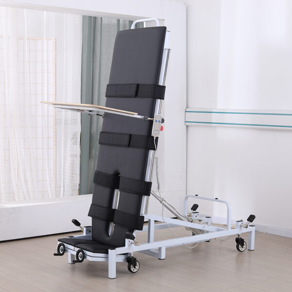 Electric standing hospital bed