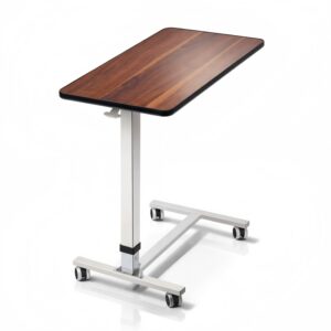 medical overbed table with wheels