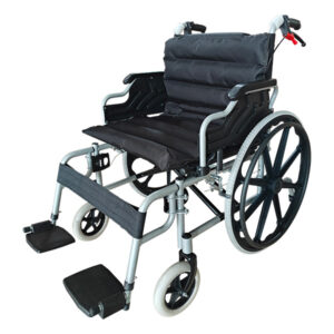 Widened bariatric wheelchair